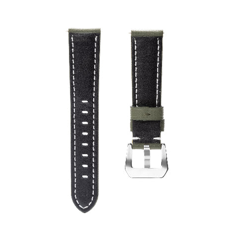 20-22-24-26MM NYLON CLOTH & LEATHER WATCH BAND WRIST STRAP FOR PANERAI WATCHES