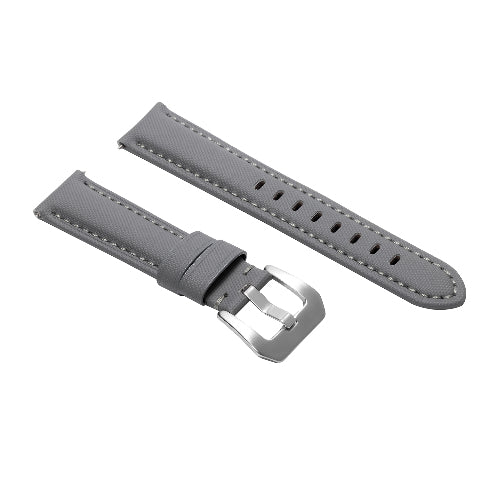 20-22-24-26MM Nylon Canvas Leather Watch Band Replacement Wristband Strap Watch