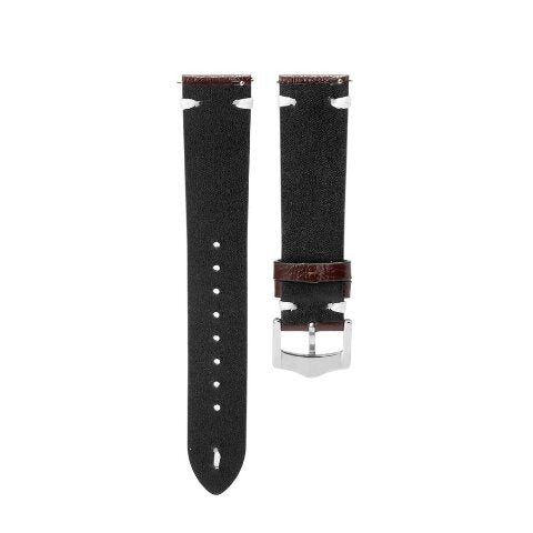 20MM - 22MM OSTRICH STYLE GRAIN LEATHER WATCH BAND STRAP WITH BUCKLE FOR WATCHES
