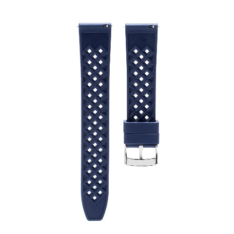 18-24mm FKM Rubber Quick Release Waffle Watch Strap Band Replacement Sport Watch