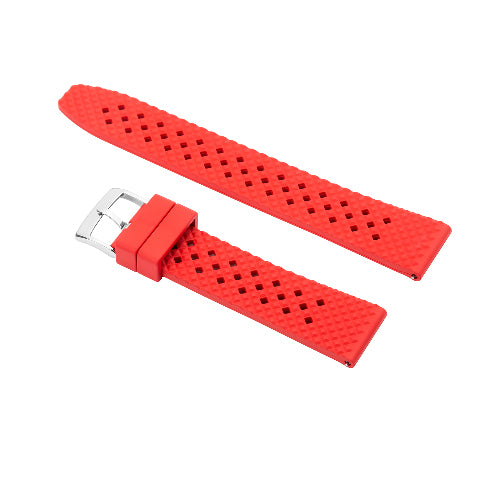 18-24mm FKM Rubber Quick Release Waffle Watch Strap Band Replacement Sport Watch