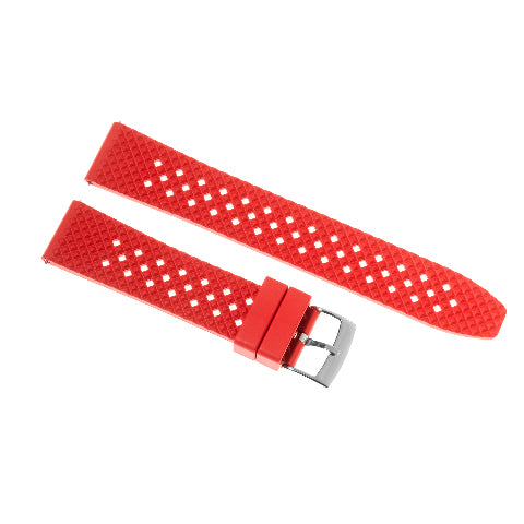 18-24mm FKM Rubber Quick Release Waffle Watch Strap Band Replacement Sport Watch