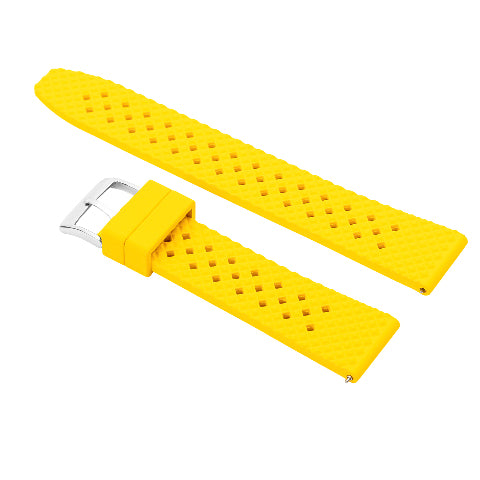 18-24mm FKM Rubber Quick Release Waffle Watch Strap Band Replacement Sport Watch