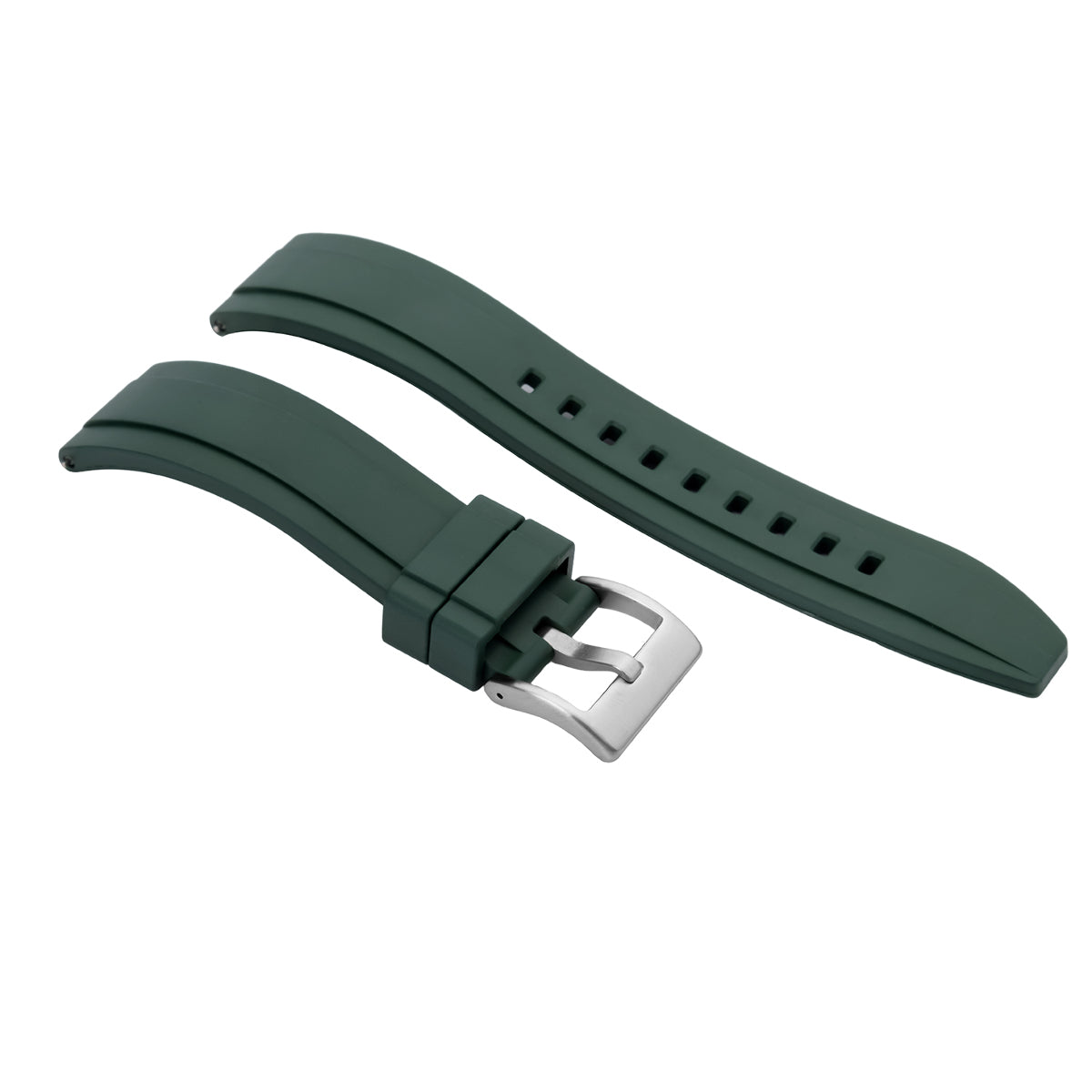 FKM Rubber Quick Release Watch Band Strap Replacement For Tag Heuer, Green, view 2