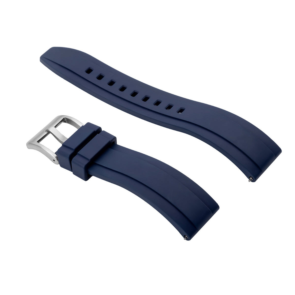 FKM Rubber Quick Release Watch Strap Band Dive Replacement Sport For Seiko Watch, Navy Blue, view 3