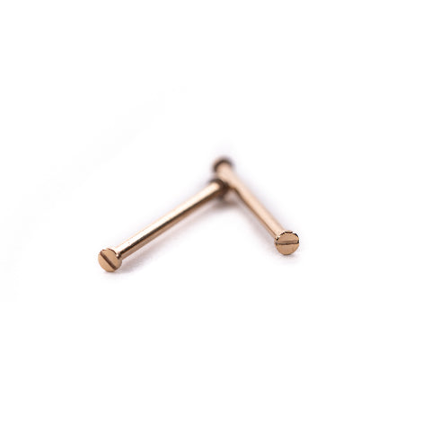 17.50MM ROSE SCREW & TUBE FOR OMEGA WATCH BAND STRAP CASE 425.6034 ROSE COLOR