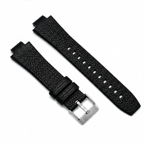 18MM BLACK LEATHER  WATCH BAND STRAP FOR 31MM CASE DIESEL WATCH WITH NOTCH