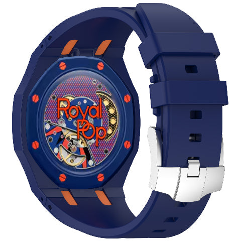 Royal Pop Silicone Rubber Watch Band Conversion Strap For AP Swatch Wristwatch