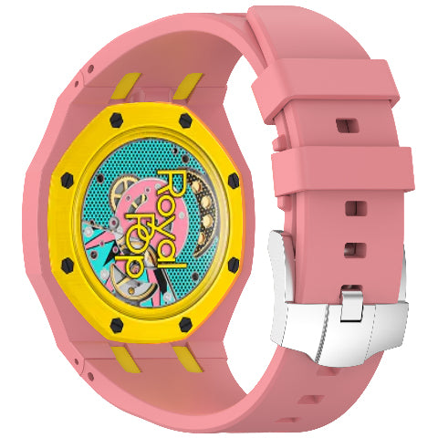 Royal Pop Silicone Rubber Watch Band Conversion Strap For AP Swatch Wristwatch