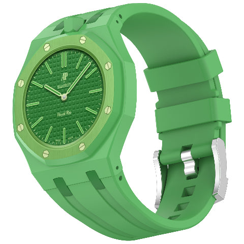 Royal Pop Silicone Rubber Watch Band Conversion Strap For AP Swatch Wristwatch