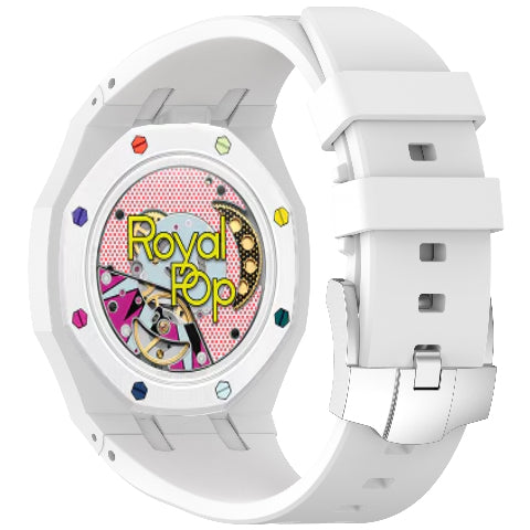 Royal Pop Silicone Rubber Watch Band Conversion Strap For AP Swatch Wristwatch