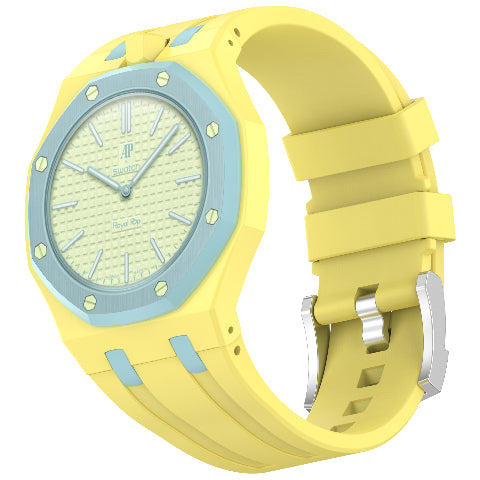 Royal Pop Silicone Rubber Watch Band Conversion Strap For AP Swatch Wristwatch