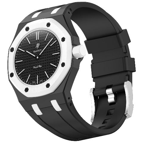 Royal Pop Silicone Rubber Watch Band Conversion Strap For AP Swatch Wristwatch