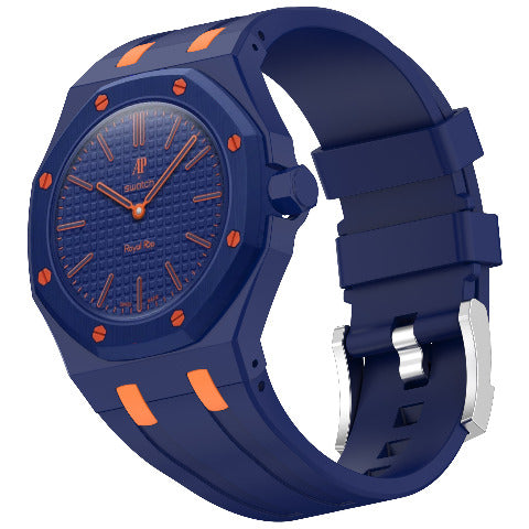 Royal Pop Silicone Rubber Watch Band Conversion Strap For AP Swatch Wristwatch
