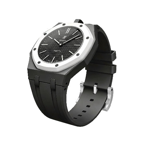 Ceramic Case Silicone Strap Band for Royal Pop AP Swatch Pocket Watch Conversion