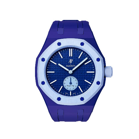 Ceramic Case Silicone Strap Band for Royal Pop AP Swatch Pocket Watch Conversion