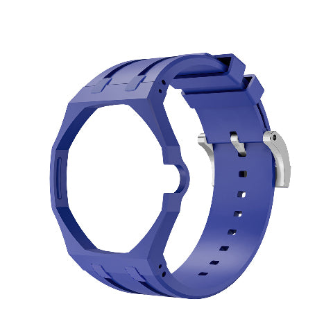 Ceramic Case Silicone Strap Band for Royal Pop AP Swatch Pocket Watch Conversion
