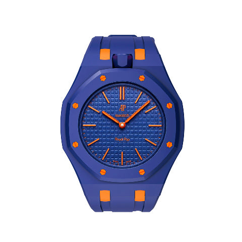 Ceramic Case Silicone Strap Band for Royal Pop AP Swatch Pocket Watch Conversion