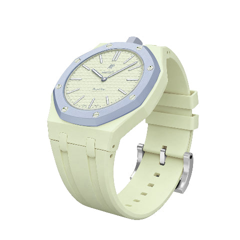Ceramic Case Silicone Strap Band for Royal Pop AP Swatch Pocket Watch Conversion