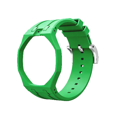 Ceramic Case Silicone Strap Band for Royal Pop AP Swatch Pocket Watch Conversion