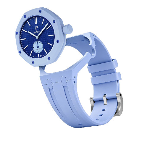 Ceramic Case Silicone Strap Band for Royal Pop AP Swatch Pocket Watch Conversion