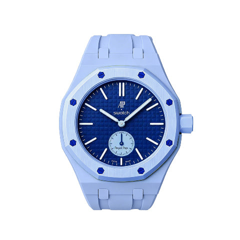 Ceramic Case Silicone Strap Band for Royal Pop AP Swatch Pocket Watch Conversion