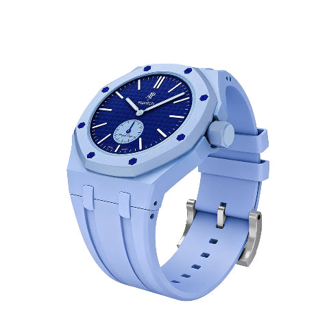 Ceramic Case Silicone Strap Band for Royal Pop AP Swatch Pocket Watch Conversion