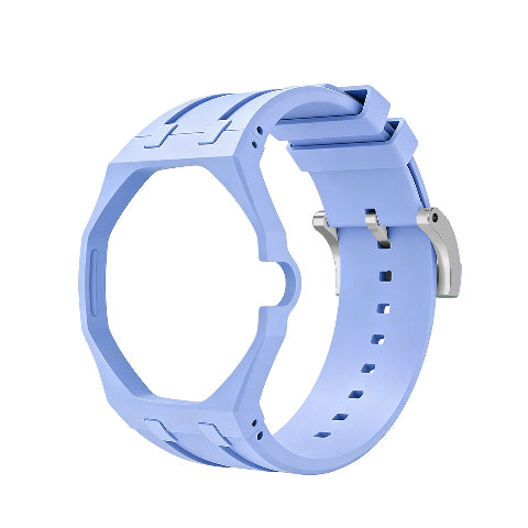 Ceramic Case Silicone Strap Band for Royal Pop AP Swatch Pocket Watch Conversion