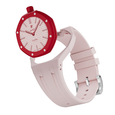 Ceramic Case Silicone Strap Band for Royal Pop AP Swatch Pocket Watch Conversion