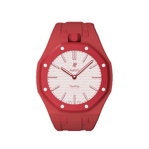 Ceramic Case Silicone Strap Band for Royal Pop AP Swatch Pocket Watch Conversion