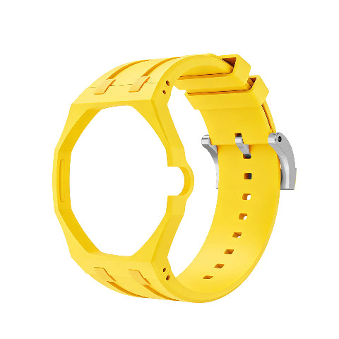 Ceramic Case Silicone Strap Band for Royal Pop AP Swatch Pocket Watch Conversion