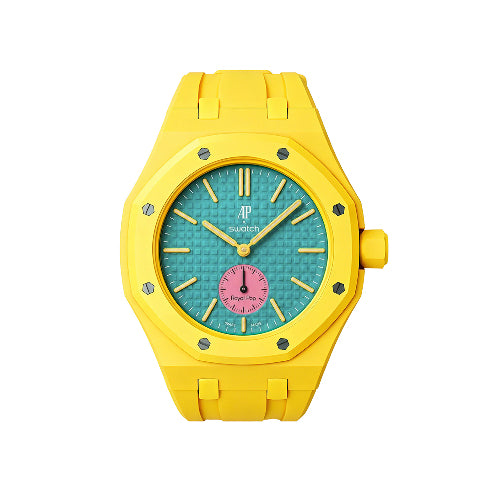 Ceramic Case Silicone Strap Band for Royal Pop AP Swatch Pocket Watch Conversion