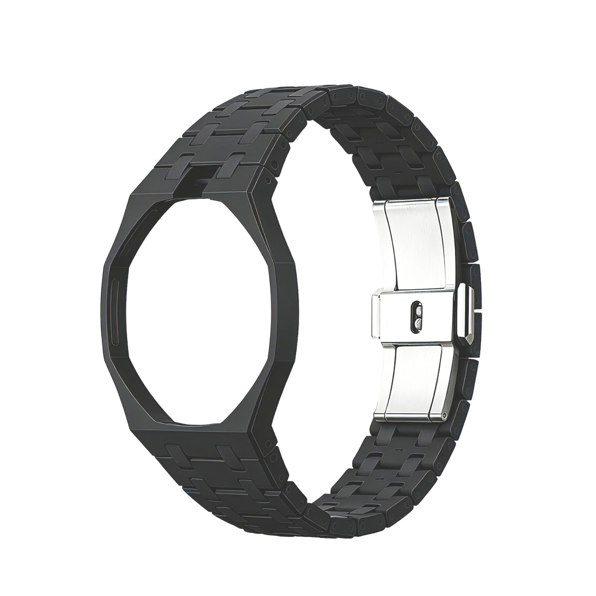 Ceramic Watch Strap Band with Ceramic Case Mod Kit For Swatch X AP Royal Pop, Black, view 2
