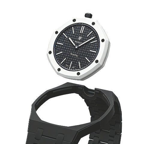 Ceramic Watch Strap Band with Ceramic Case Mod Kit For Swatch X AP Royal Pop