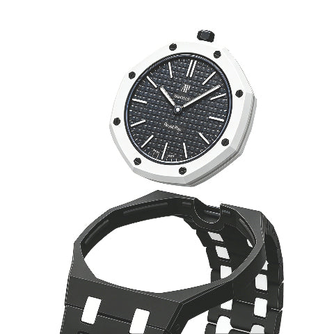Ceramic Watch Strap Band with Ceramic Case Mod Kit For Swatch X AP Royal Pop