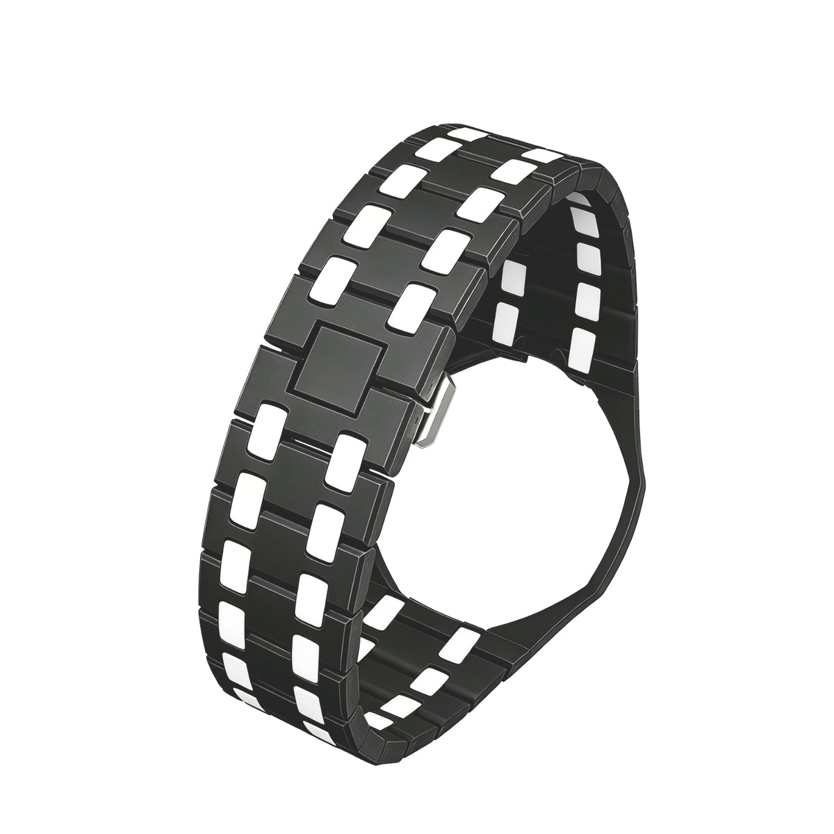 Ceramic Watch Strap Band with Ceramic Case Mod Kit For Swatch X AP Royal Pop, Black/white, view 3