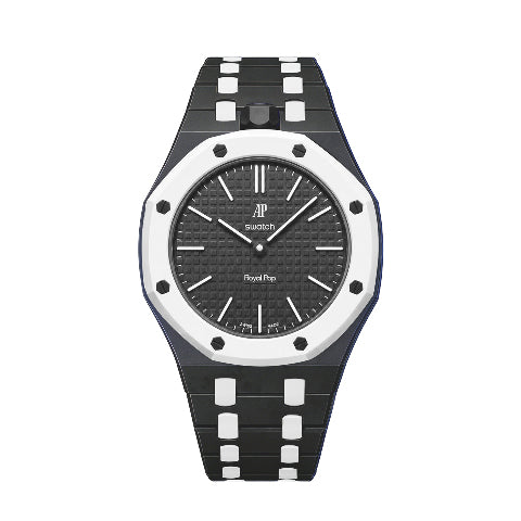 Ceramic Watch Strap Band with Ceramic Case Mod Kit For Swatch X AP Royal Pop
