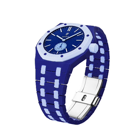 Ceramic Watch Strap Band with Ceramic Case Mod Kit For Swatch X AP Royal Pop