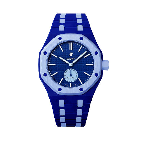Ceramic Watch Strap Band with Ceramic Case Mod Kit For Swatch X AP Royal Pop