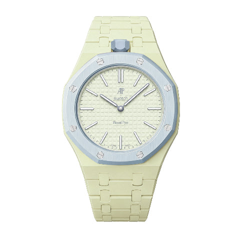 Ceramic Watch Strap Band with Ceramic Case Mod Kit For Swatch X AP Royal Pop