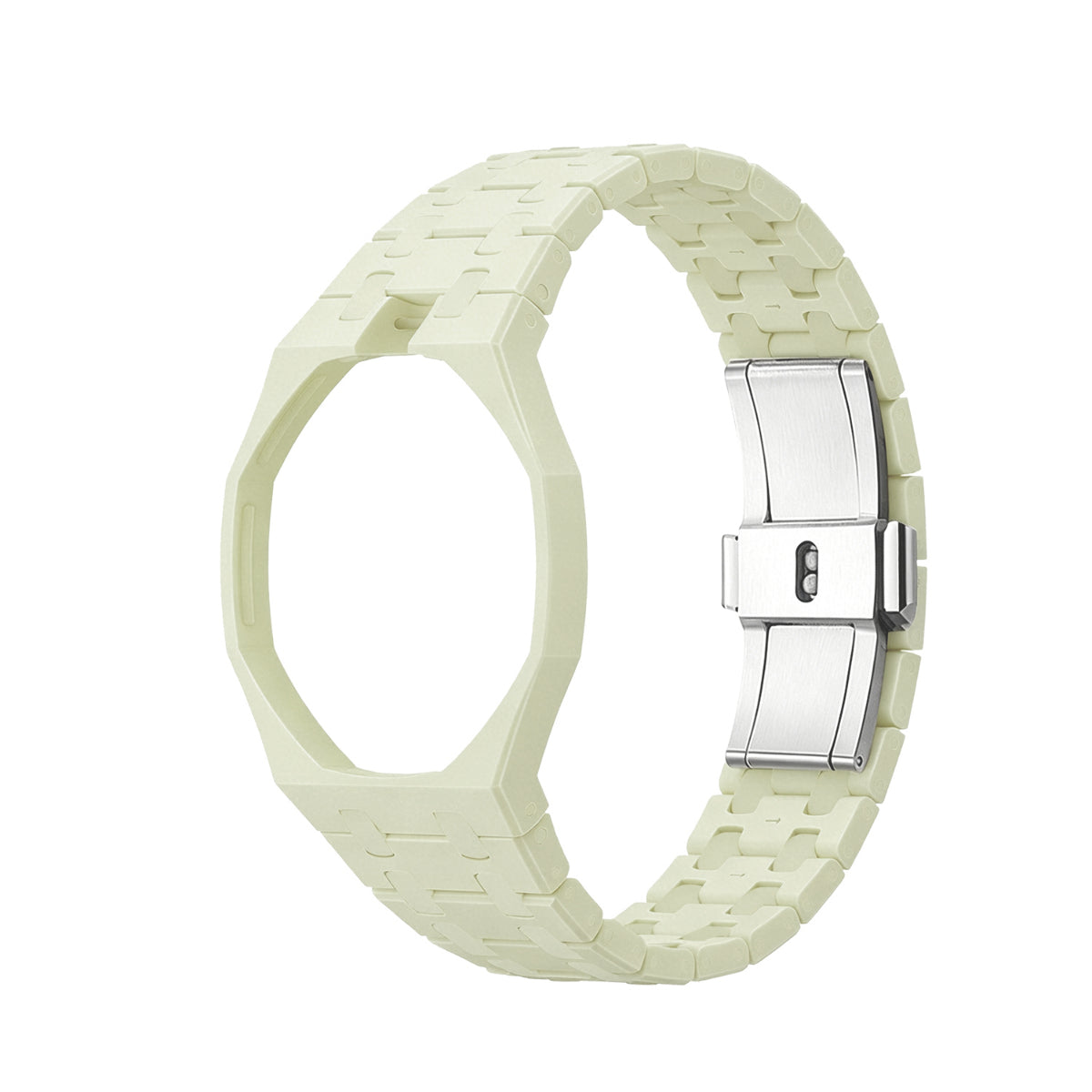 Ceramic Watch Strap Band with Ceramic Case Mod Kit For Swatch X AP Royal Pop, Cream