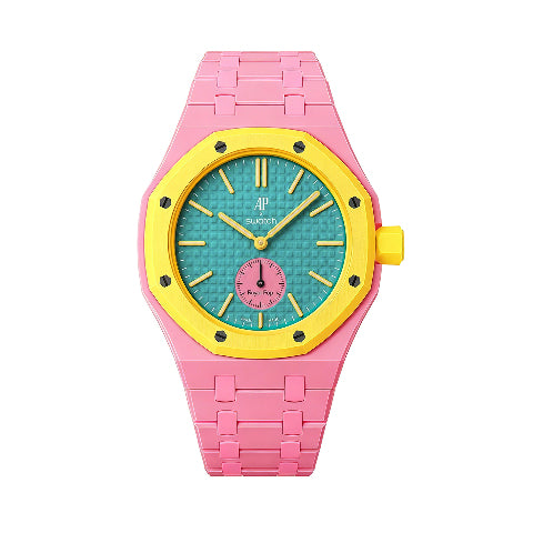 Ceramic Watch Strap Band with Ceramic Case Mod Kit For Swatch X AP Royal Pop