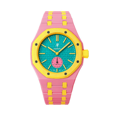 Ceramic Watch Strap Band with Ceramic Case Mod Kit For Swatch X AP Royal Pop