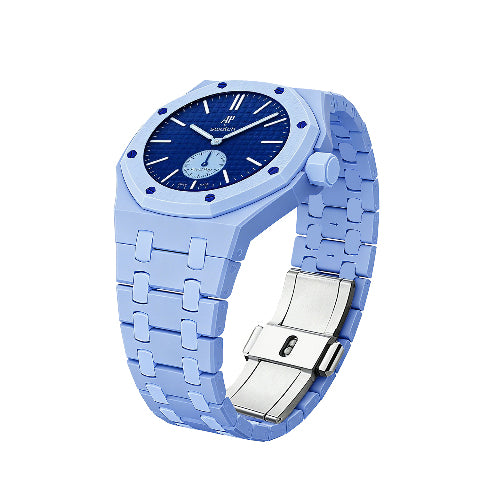 Ceramic Watch Strap Band with Ceramic Case Mod Kit For Swatch X AP Royal Pop