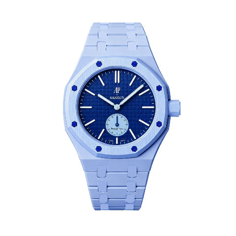 Ceramic Watch Strap Band with Ceramic Case Mod Kit For Swatch X AP Royal Pop