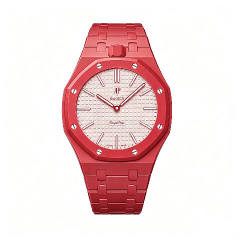 Ceramic Watch Strap Band with Ceramic Case Mod Kit For Swatch X AP Royal Pop