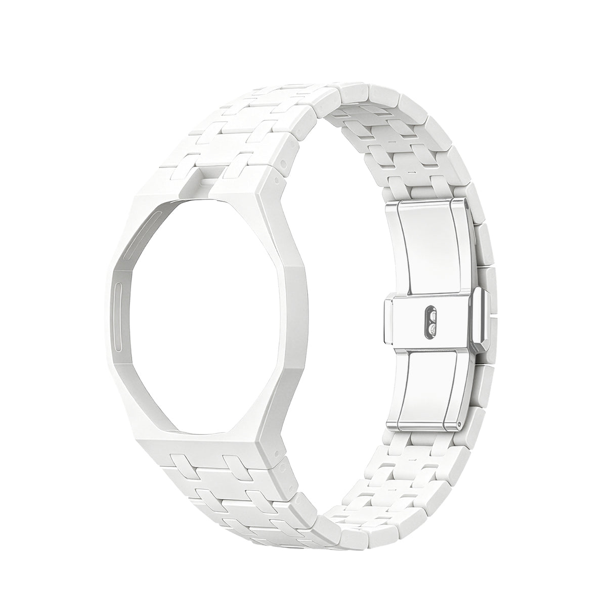 Ceramic Watch Strap Band with Ceramic Case Mod Kit For Swatch X AP Royal Pop, White