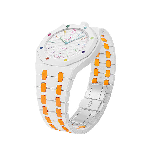 Ceramic Watch Strap Band with Ceramic Case Mod Kit For Swatch X AP Royal Pop