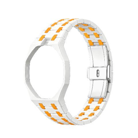 Ceramic Watch Strap Band with Ceramic Case Mod Kit For Swatch X AP Royal Pop