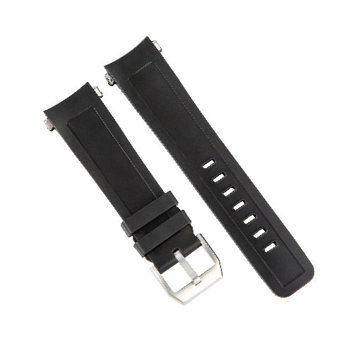 22mm Black Rubber Watch Strap for IWC Aquatimer 2000 Rubber Quick-Release System